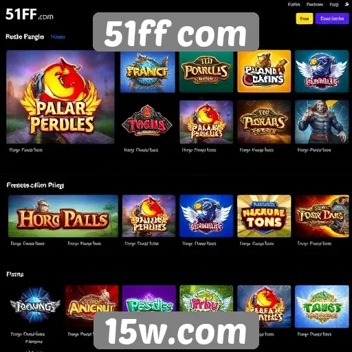 Exploração dos jogos disponíveis no site 51ff com